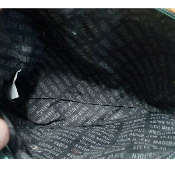 👉LAST CHANCE‼️Steve Madden Cosmetic Bag Light Blue Floral Double Zip Weekender - Picture 12 of 14